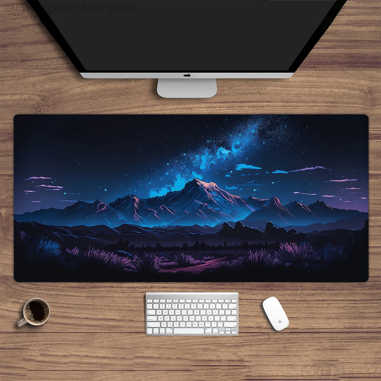 Desk Setup Blue - Nowości. Niebieska aurora nocą w Zachodnich