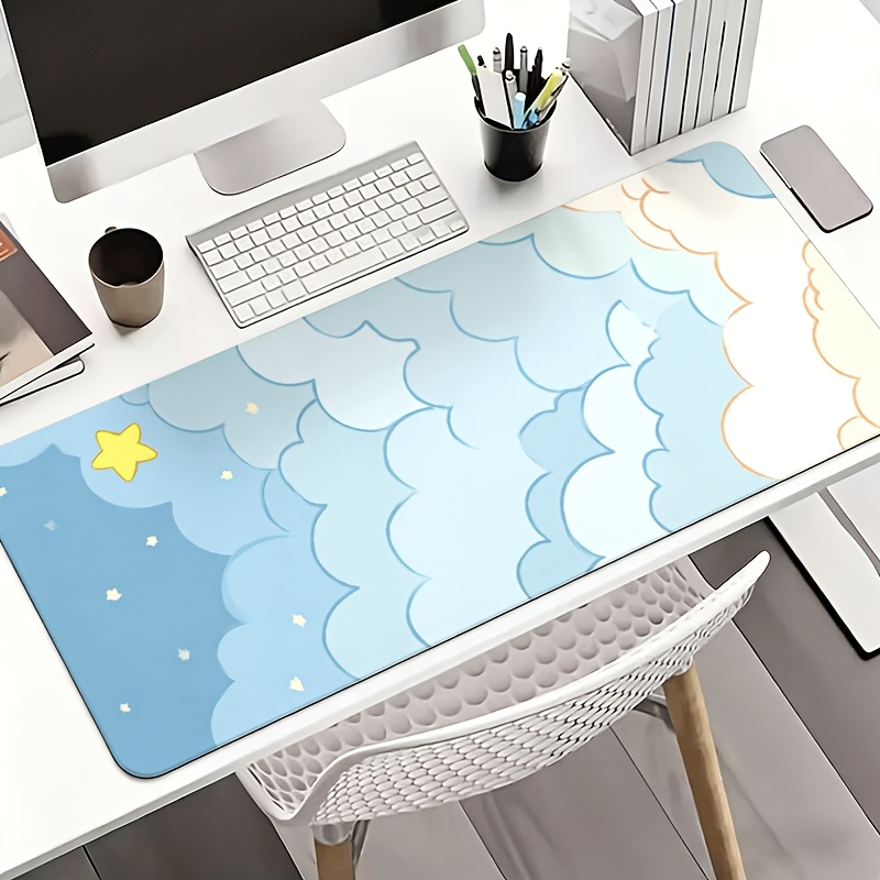 Desk Setup Blue - Miękka podkładka pod mysz w kolorze