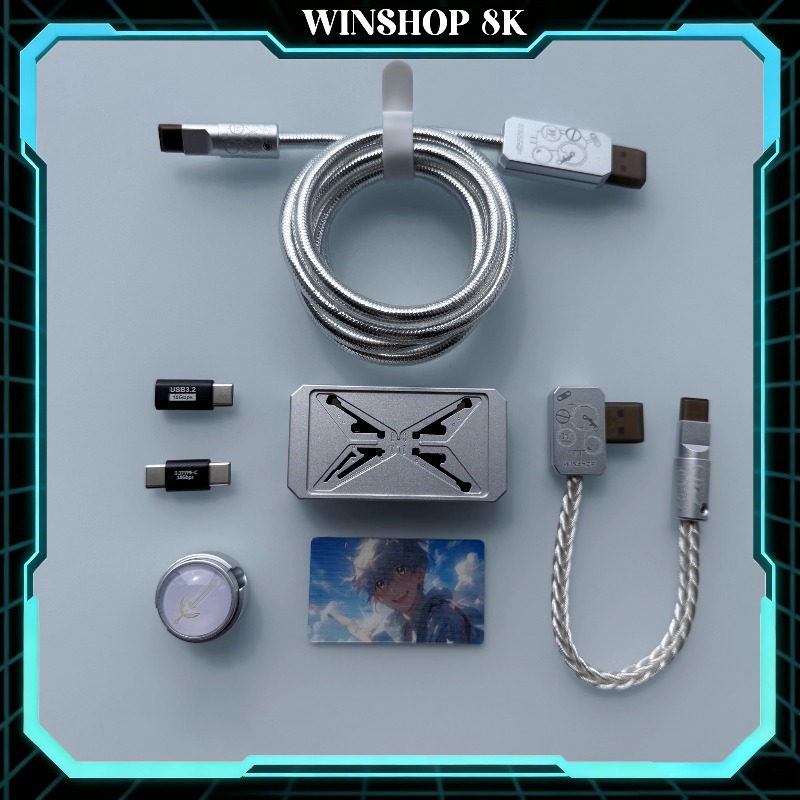 Desk Setup Hub - WINSHOP Esports HUB Dual-In 4-Out USB