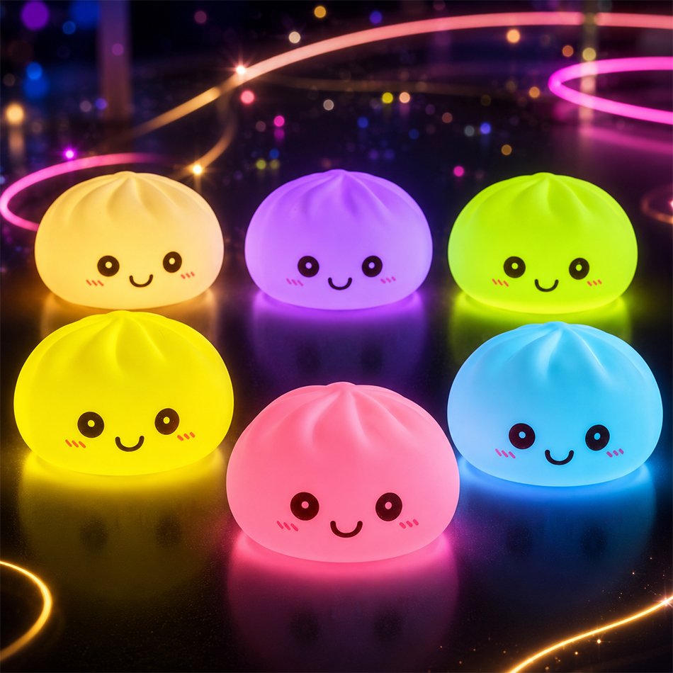 Desk Setup Kawaii - Nowe Lampki Nocne w Kształcie Pierogów,