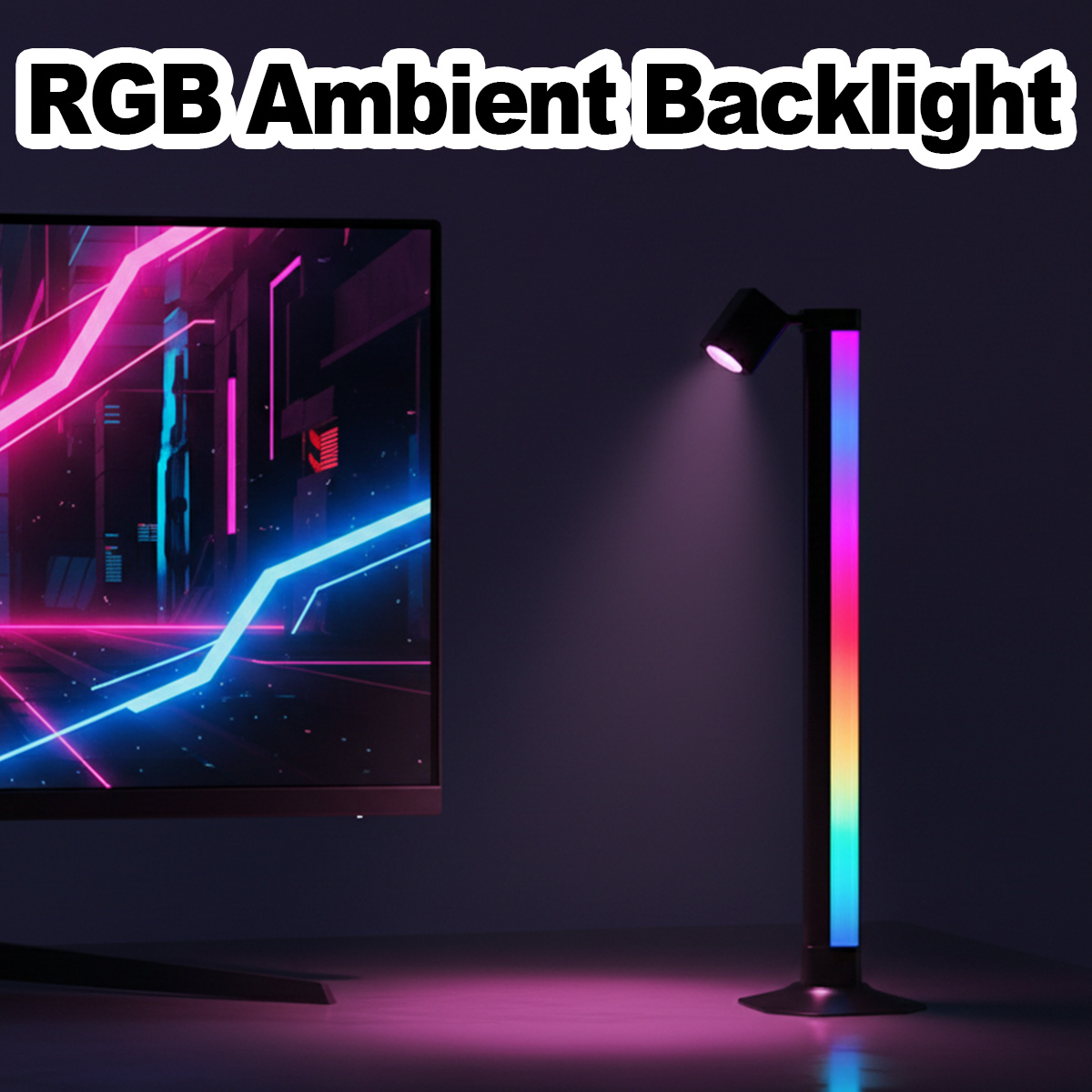 Desk Setup Bedroom - Inteligentna listwa świetlna LED RGB z