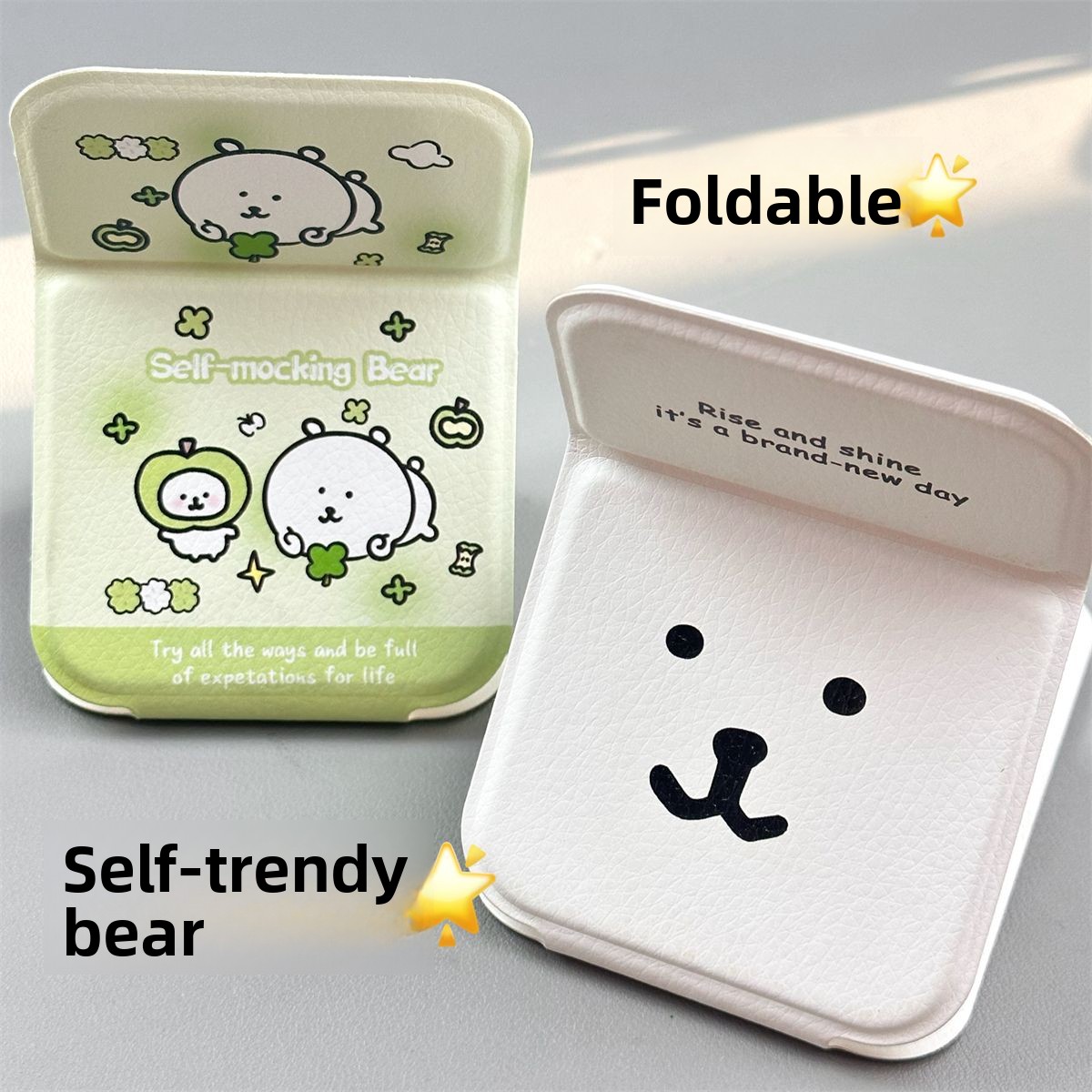 Lusterko składane Nagano Bear, – Desk Setup Kawaii recenzja i cena