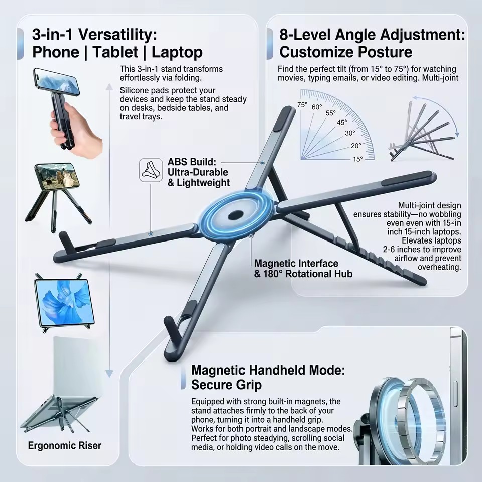 Przenośny magnetyczny uchwyt n – Desk Setup Maker recenzja i cena