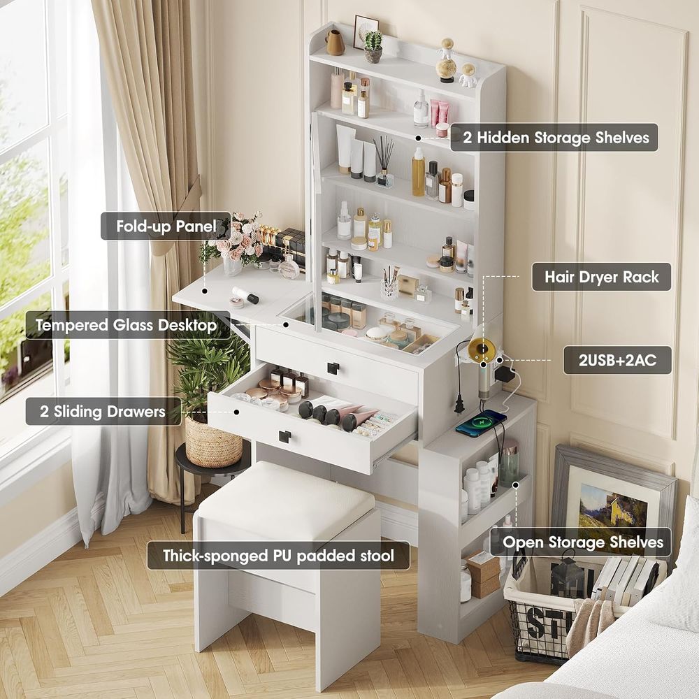 Mała toaletka Vabches z panele – Desk Setup Small recenzja i cena