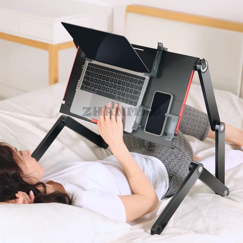 Leżący płaski na łóżku, biurko – Desk Setup Maker recenzja i cena